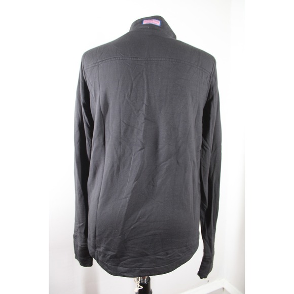 Vineyard Vines S Black DreamCloth Shep Shirt 1/4 Zip Relaxed Pullover Top - Picture 6 of 10